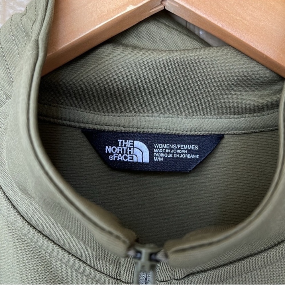 The North Face tech Olive Green Women's Quarter-Zip Top - Picture 8 of 14
